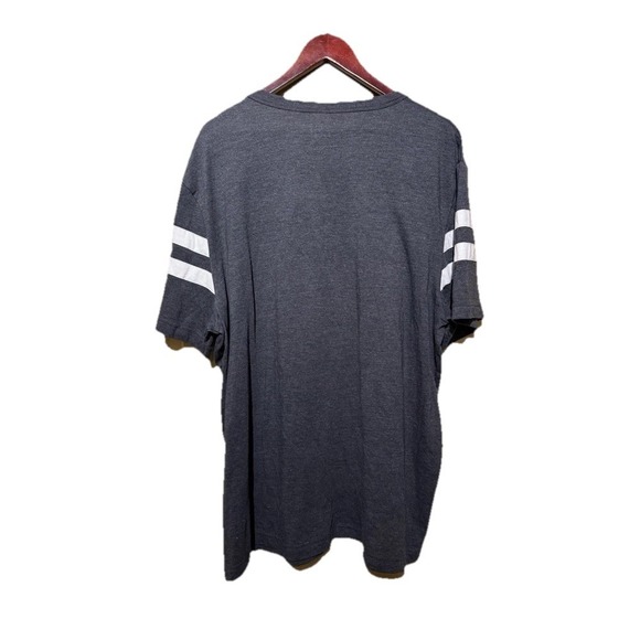 Pokemon Pikachu Graphic T-Shirt Gray Striped Sleeves Men's 2XL - Picture 2 of 3